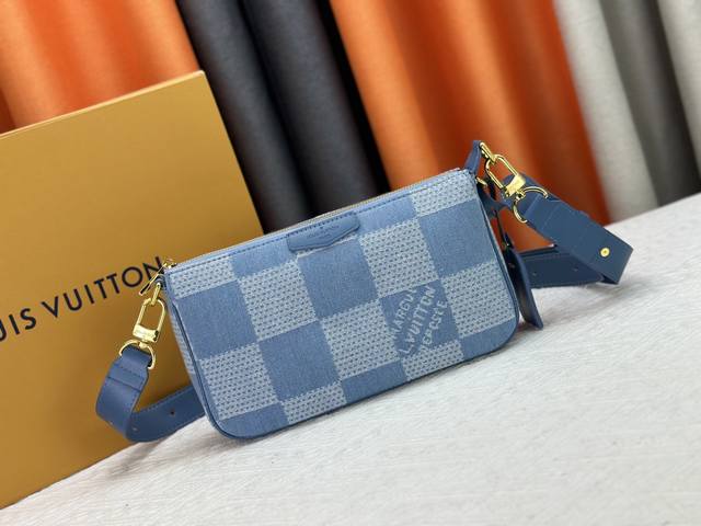 升级原版 N00204蓝布格 M11741黑花，黑压花 男女款麻将包系列 Pochette Accessoire Jh麻将包 本款 Pochette Acces