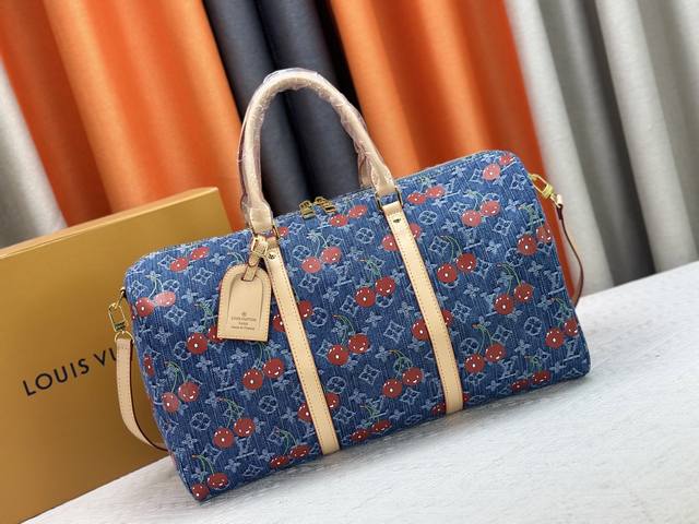路易威登旅行袋 M13764 M41416 M87628丹宁牛仔 Louis Vuitton X Takashi Murakami 村上隆 联名款 Keepal
