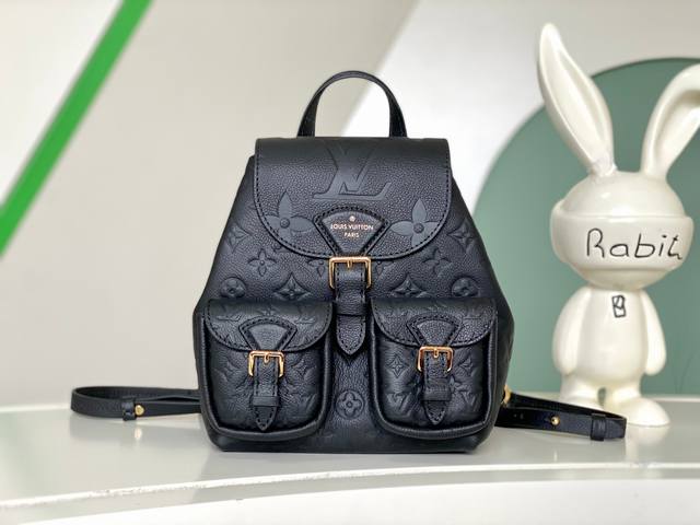 海原外单 独实家拍 动态芯片 M47072黑色本款 M47106奶白 M47074粉色 Backup 双肩包取材 Monogram Empreinte 牛皮革，