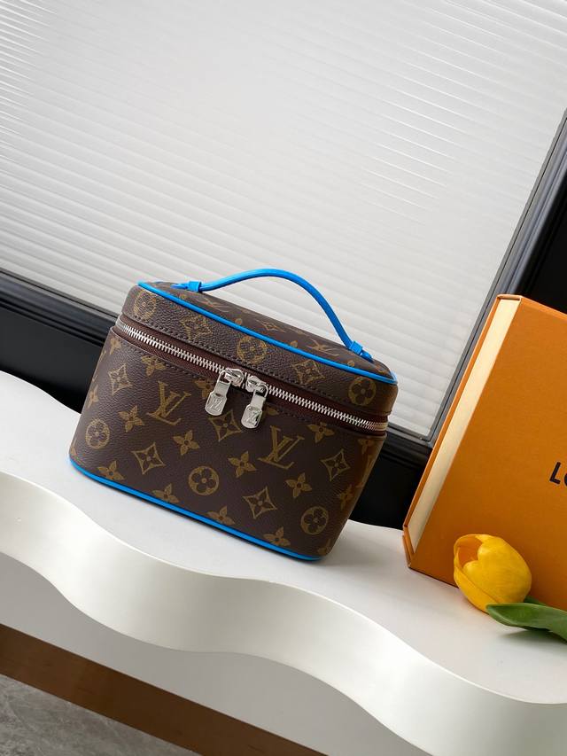 动态163C芯片 顶级原单加强版 M12650玫红 M12654黄色 M12647蓝色 本款 Nice 迷你化妆包选用 Monogram Macassar 涂层