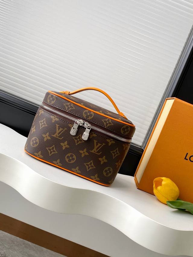 动态163C芯片 顶级原单加强版 M12650玫红 M12654黄色 M12647蓝色 本款 Nice 迷你化妆包选用 Monogram Macassar 涂层