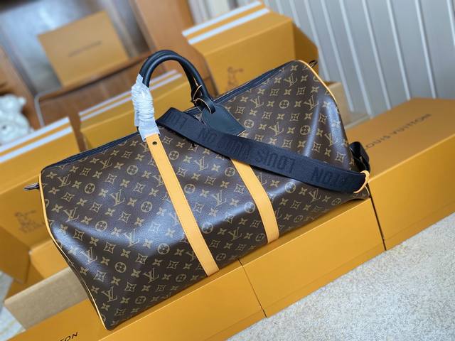 顶级原单 M46702 大号55Cm M46703当季新款 大55 Keepall BandoulièRe 45 55旅行袋 本款 Keepall Bandou