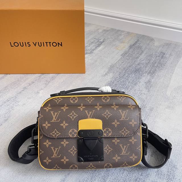 独家定制实拍动态变码芯片 顶级原单加强版 独家实拍 本款 S Lock 邮差包M58489压花 M45806黑色 M45836蓝色 M46243紫色 M4624