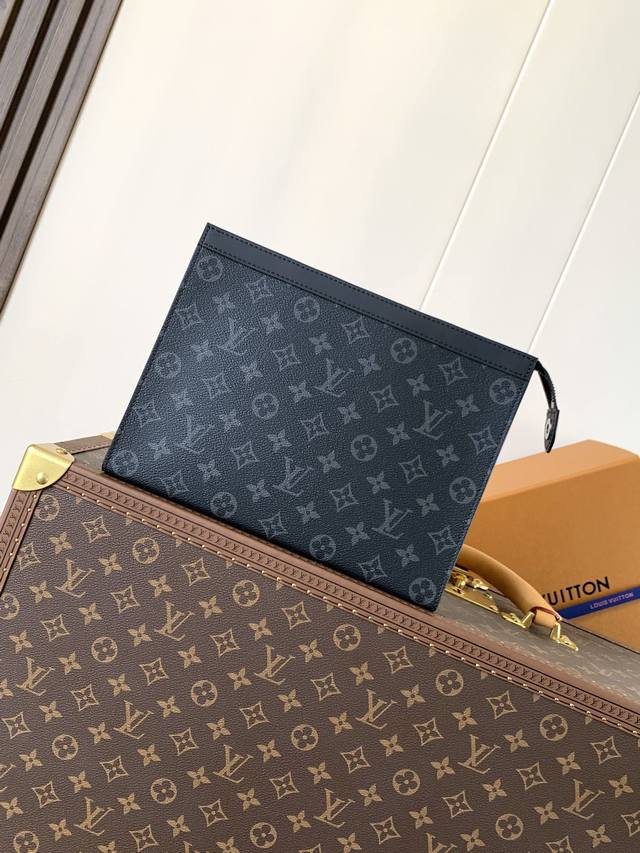 M61692老花 M61692黑花 M61694 M69535灰花 M41696黑格 顶级原单 变码芯片163C 本款 Pochette Voyage 中号手拿