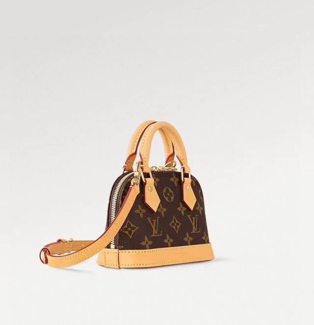 P顶级原单Alma Nano 贝壳手袋M82717 老花 变色皮 迷你贝壳包系列 New Launch Nano Alma 手袋 用微型版本再现象征性的阿尔玛包