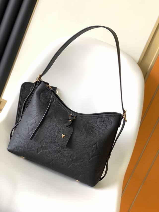 顶级原单米M46288黑 M46293米白M46277杏色 M 46298粉色Carryall 小号手袋取材 Mono Gram Empreinte 压纹皮革，