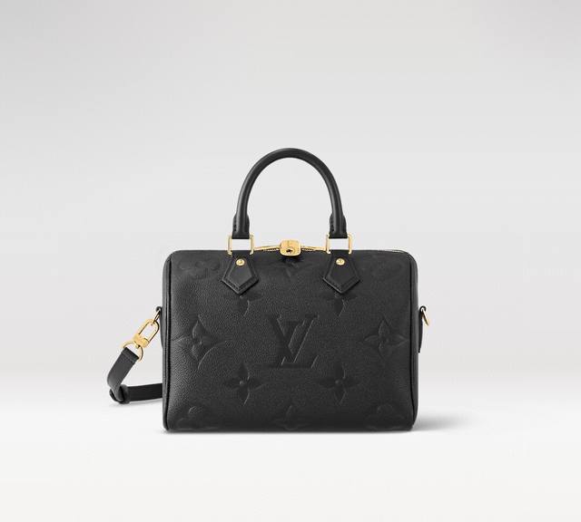 M59273杏色M58951黑色Speedy BandoulièRe 25 手袋于 秋季 Wild At Heart 胶囊系列瞩目再现，为 Monogram E