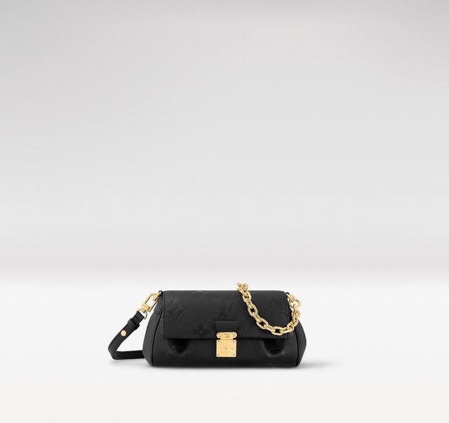 M45836灰色 M45813黑色 M45859黑印M46393白印粉Favorite 手袋Favorite 手袋为柔软粒面皮革压印超大 Monogram 图案