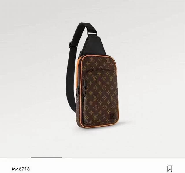 顶级原单 变码芯片 款号:46718 新款 Avenue 单肩包采用 Monogram Macassar 帆布和皮革饰边，释放英朗气度。帆布肩带及内衬为品牌经典