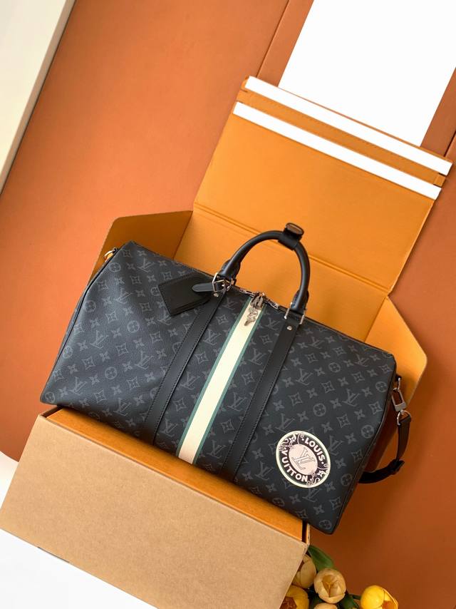 出厂价P P2540 新款丝印 全钢五金 特级芯片版：配全套专柜包装 Keepall 50 Mon Monogram 旅行袋 自 1930 年面世以来，Keep