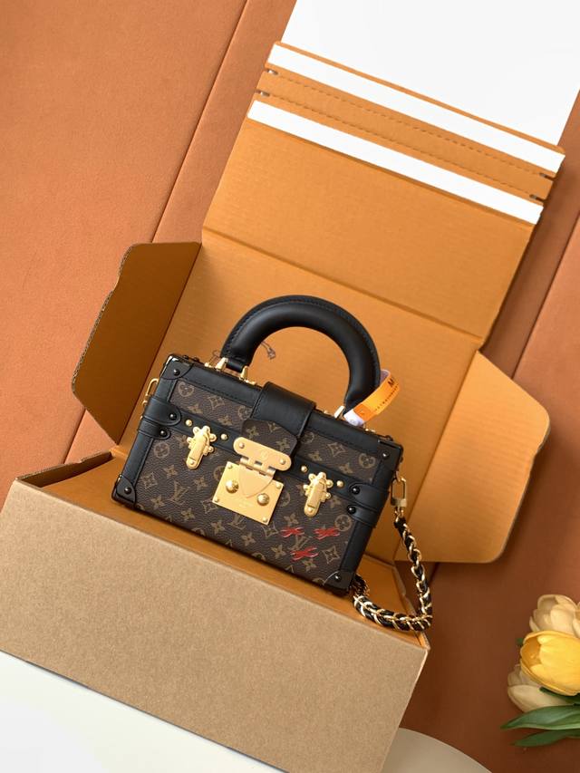 出厂价P 特级全钢 M46755老花 对版 盒子包箱子系列 Petite Malle Capitale 手袋 Nicolas GhesquièRe 为 Peti