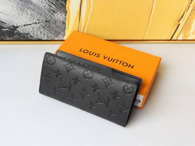 颜色 黑色尺寸 19X10路易威登长款款对折一比一进口牛皮压花