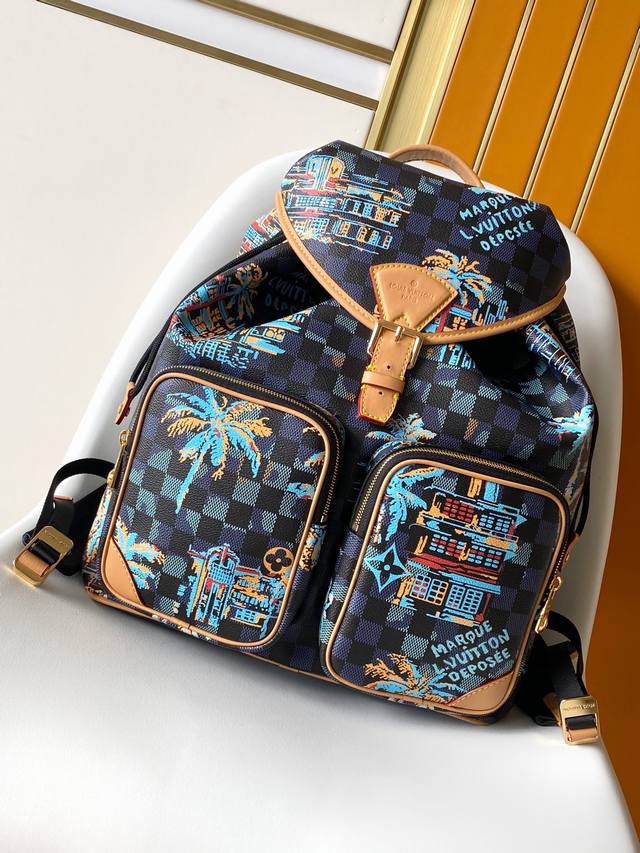 163C01 芯片 顶级原单 Montsouris Cargo 双肩包 M40755 夏威夷 本款 Montsouris Cargo 双肩包实用且经典，标志性