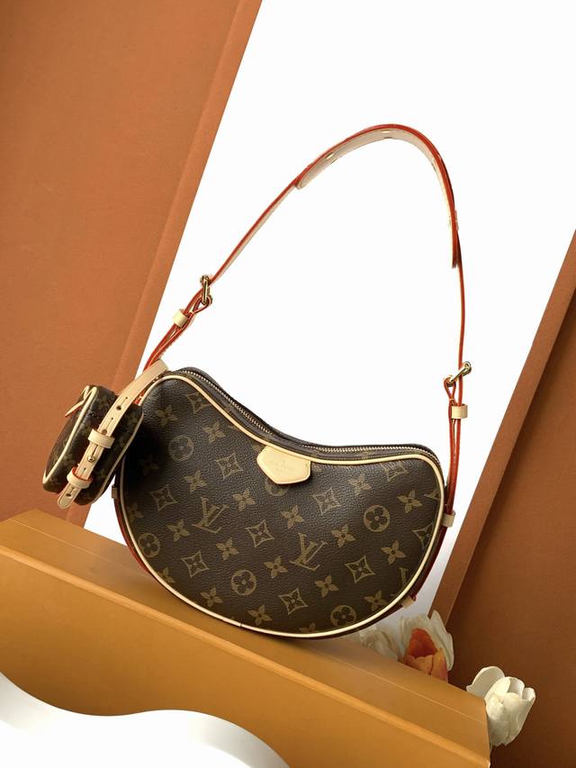 变码芯片 Croissant 中号手袋 特级加强版 型号： M46828 皮料： 是意大利A级皮料 五金： 采用进口A级全钢五金 包装： 全套原厂Mb包装 尺寸