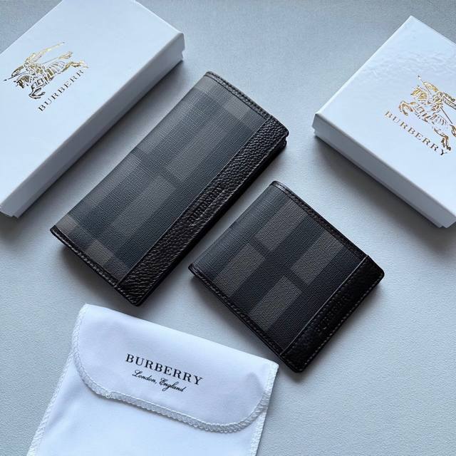 短 长 颜色 黑色尺寸 短12X10长19X10 巴宝莉长短款对折一比一进口牛皮配Pvc手感无敌男女通用