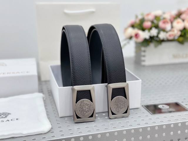 范思哲-纯牛皮 高档货 纹路清晰 手感超好 炸街 宽度:3.8厘米 配套美国Simon-全套包装 正品一致的吊牌全套包装 配纸袋 礼品盒 亲们下单一定备注腰围