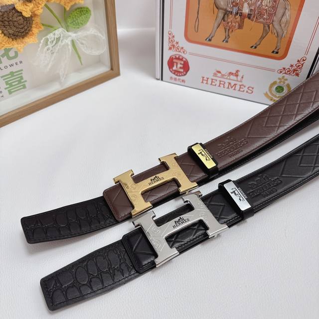 品名：爱马仕.HermèS 原单 材质：原单牛皮腰带 百分百头层牛皮腰带保证真皮，24K纯钢扣，专柜原单品质、做工精细，时尚大牌，送人自用首选 包装： 请认准如