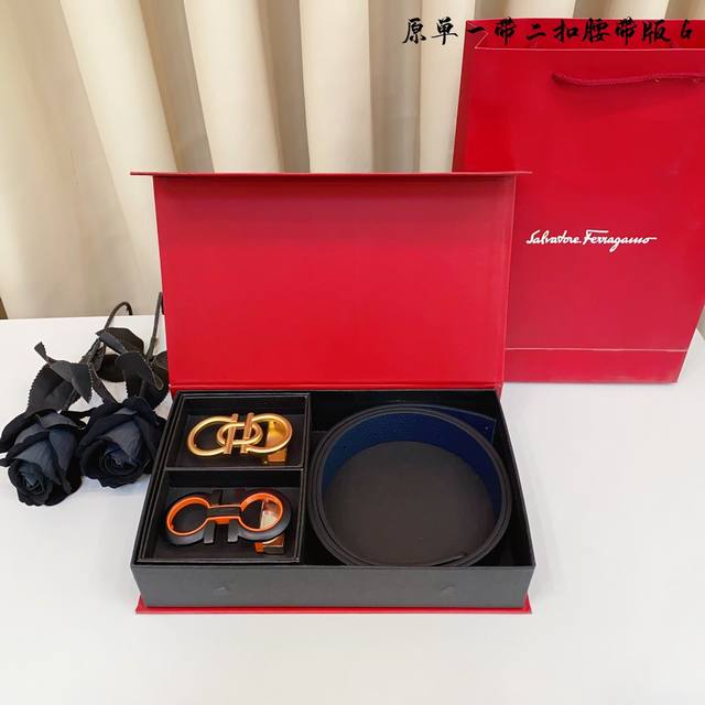 ①带①扣 ①带②扣 原单钢扣版菲拉F家 打孔 正版开模 此款腰带双面采用原厂牛皮带身，精密电镀标志性纯钢搭扣 对版专柜。3.5Cm 如需木盒40