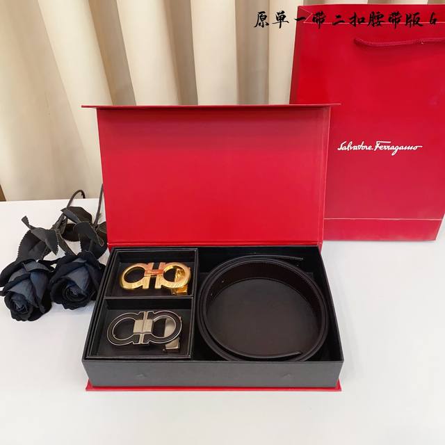 ①带①扣 ①带②扣 原单钢扣版菲拉F家 打孔 正版开模 此款腰带双面采用原厂牛皮带身，精密电镀标志性纯钢搭扣 对版专柜。3.5Cm 如需木盒40