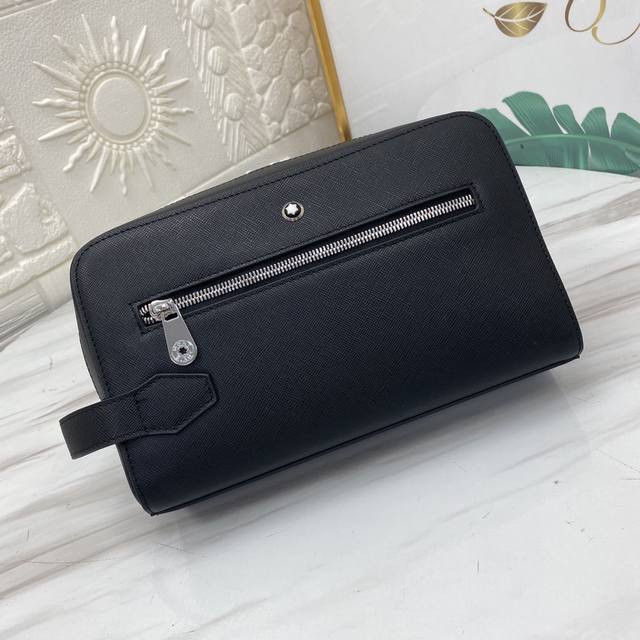 Montblanc 万宝龙匠心系列休闲夹包#顶级原单尺寸24-14-10黑色-卡其色型号:5257-5