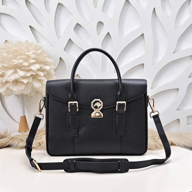 Stefano Ricci-史蒂芬 专柜最新款男士公文包采用进口小牛皮制作 皮质柔软 手感超赞 高贵五金 时尚鹰头金标 质量看得见 高档大气上档次 休闲百搭尺寸