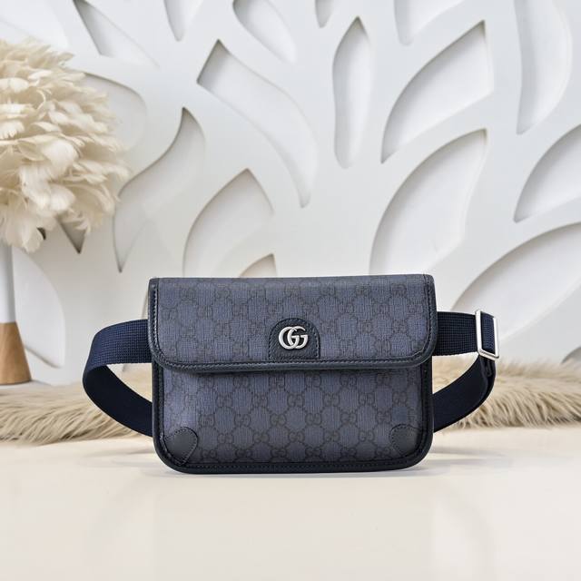 Gucci-古奇最新款男士腰包 胸包采用进口小牛皮 皮质柔软 手感超赞 做工精致 高贵五金 细节完美 时尚休闲百搭 质量与质感都能衬托出你独特的品味尺寸：24.