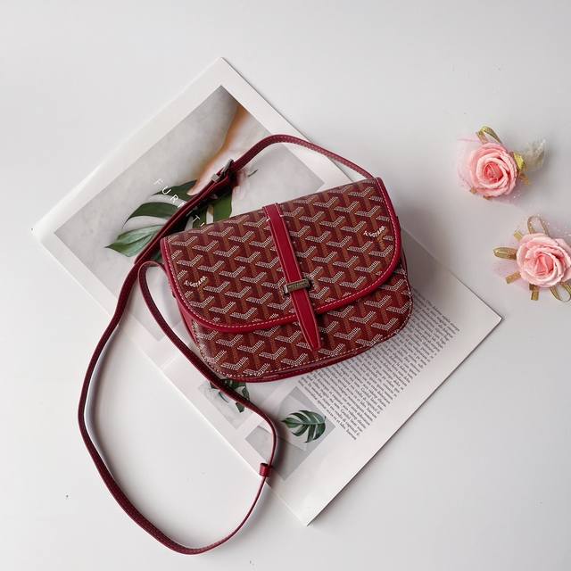 G0Yard 戈雅 成立于1853年，已超过150年的历史，新款单肩斜挎马鞍包，品牌专用加厚棉布原版皮，原版五金，尺寸20*16.5*7