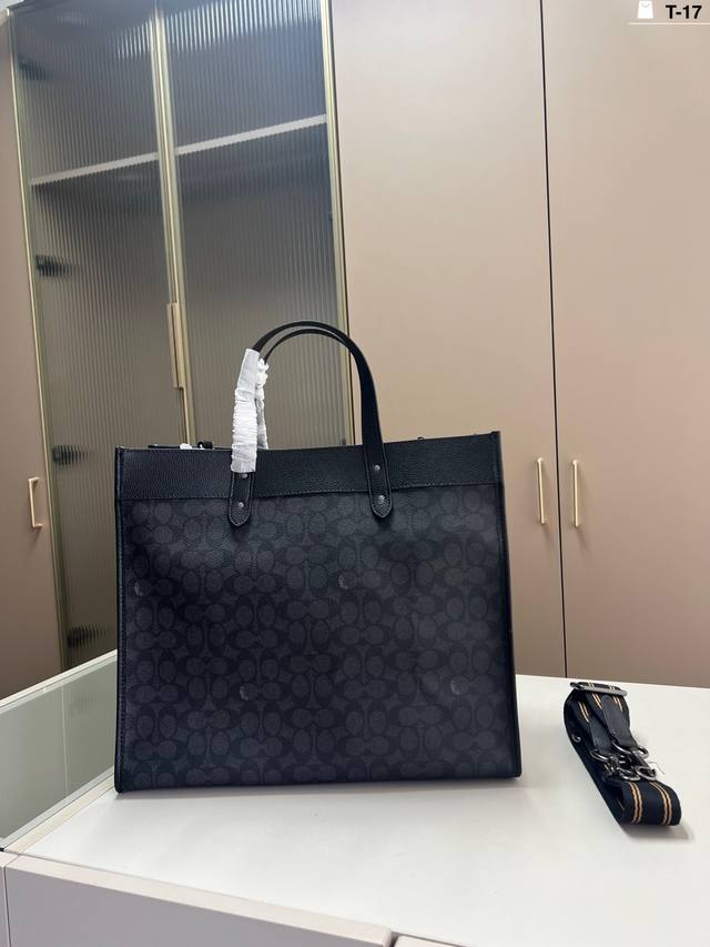 Coach 蔻驰Graham Slim Brief 托特包 公文包手提包 单肩斜挎包 经典Logo搭配原厂工艺材质 休闲百搭 采用精湛镶嵌细工T-17尺寸40×
