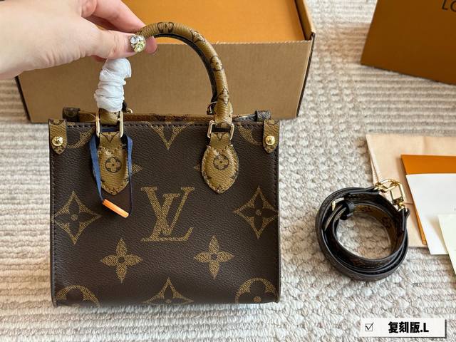 复刻版 配盒 春夏限定 Size：18*15Cm 迷你 质量超好懂货来 Onthego手袋 搜索 L家 Onthego购物袋