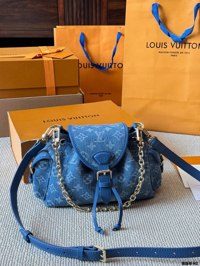 原版布 Lv Odyssee双肩包 新款 老花小号Bb双肩包 顶级牛皮 原单品质 尺寸 23 17Cm