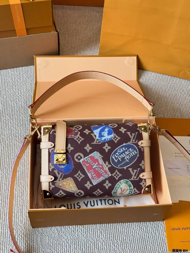 原版布 谷爱凌同款 徽章 秀款 小箱子 Lv Side Trunk 谷爱凌 盒子包 箱子包 24新款！是软软的小箱子 很多精致的小细节在里面 大 容量又实用又好