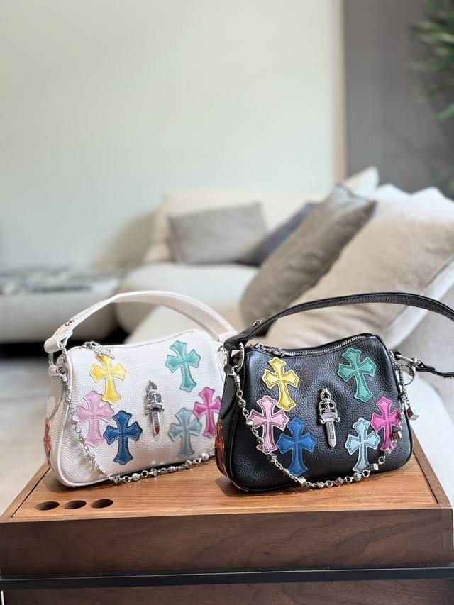 克罗心彩色十字架鸡块包牛皮22Cm配盒