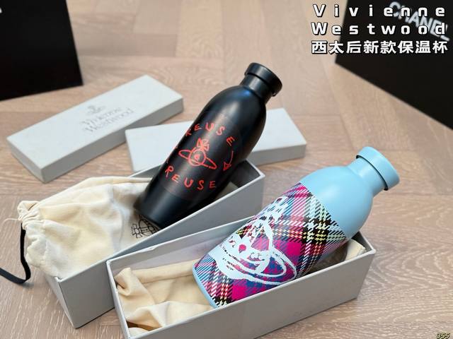 配盒 Vivienne Westwoo D西太后新款 土星格纹保温杯西太后 Vivienne Westwood氛围感立刻拉满！ 颜色真的太高级啦