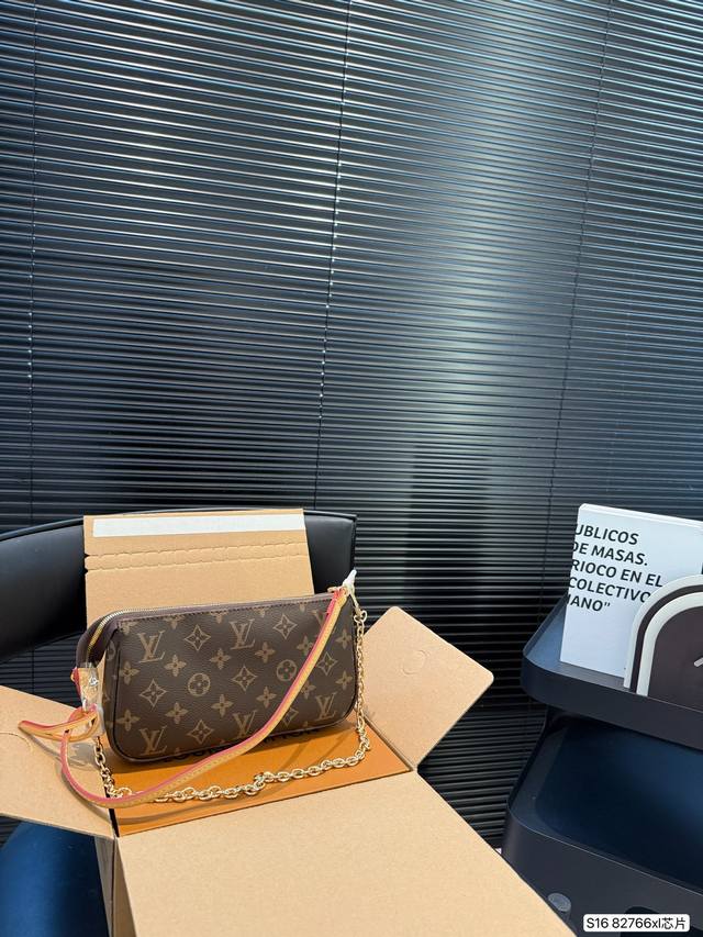 配飞机盒折叠盒子 Lv麻将包 芯片版本 Lv 中古系列 神仙网红Ins麻将包 This Is A超级无敌精致小巧卡哇伊伊的哇迷你复古老花小斜挎包 尺寸 23 1