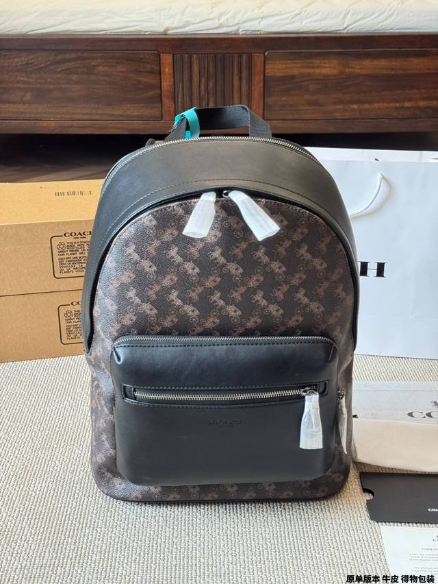 顶级原单 牛皮 蔻驰 Coach West35双肩包|马车Logo 全身配皮 男女同款大号双肩包 全黑经典设计 经典百搭 性价比超高 入门级的经典包款 尺寸33 顶级原单 牛皮 蔻驰 Coach West35双肩包|马车Logo 全身配皮 男女同款大号双肩包 全黑经典设计 经典百搭 性价比超高 入门级的经典包款 尺寸33