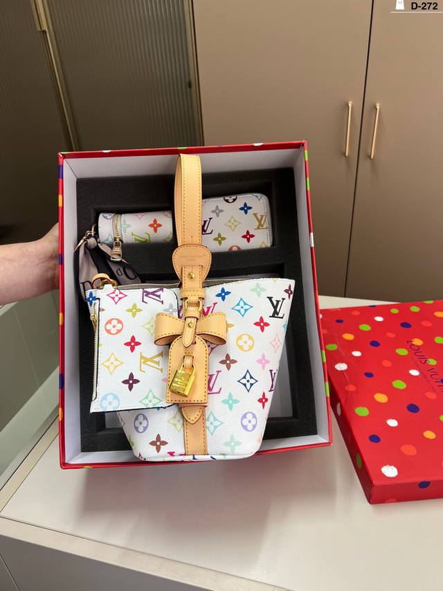 Lv水桶包套盒 钥匙包+卡包 D-272尺寸17×18配盒