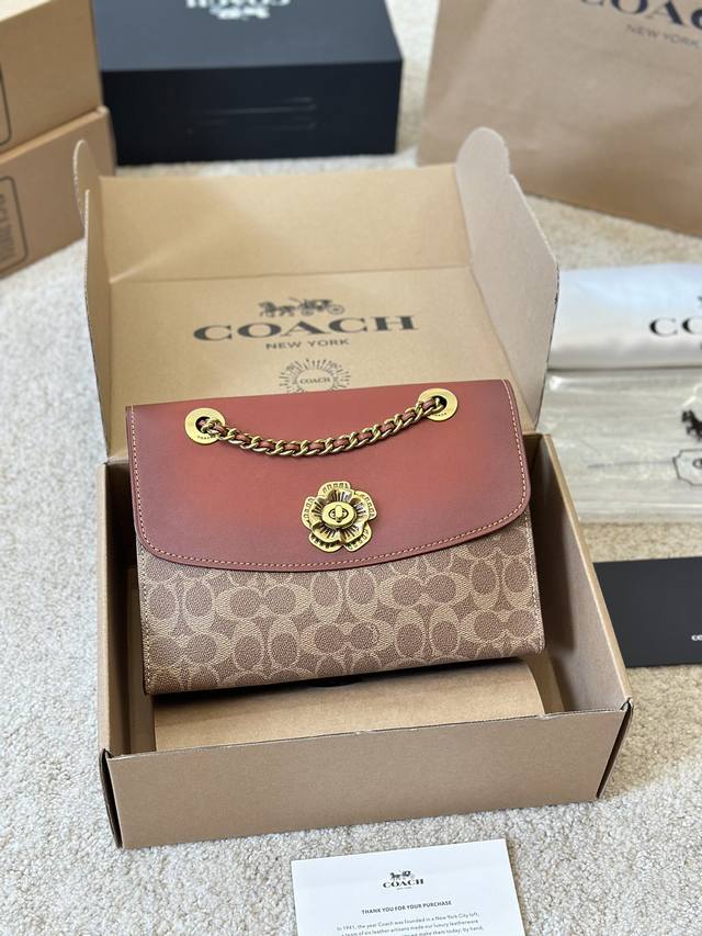 复刻版 牛皮 Coach 蔻驰* Parker 山茶花新款 -百搭神器 原单面料 皮质超级柔软 手感超好 小包包大容量 颜色刚刚好 精致的感觉 专柜尺寸 26