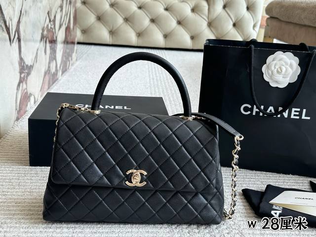 配盒 Size：28*18Cm 小香家Coco Handle 手提包 高版本 升级版 原版五金！