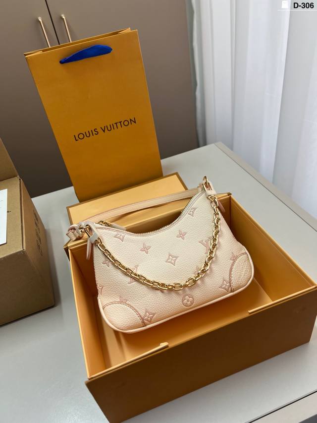 芯片版本 Lv迷你牛角包 Vintage 经典单肩包 单肩斜挎都无敌好看百搭！ D-306尺寸18×11折叠盒飞机盒