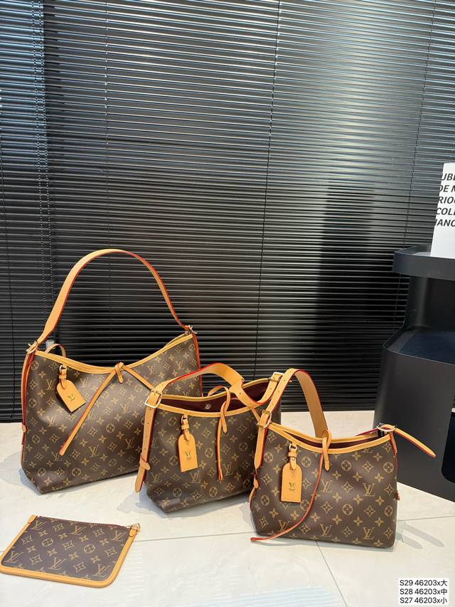 大号 中号 小号 配飞机盒折叠盒子 路易威登Lv Carryall新款通勤包颜值实用 钢五金Carryall V7月新款，可斜挎、单肩。容量保证，敞口磁铁吸内扣