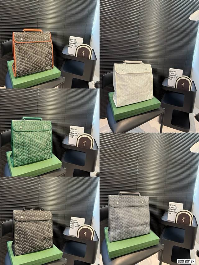 配盒子 Goyard 戈雅双肩包 复古又减龄第一眼看到就种草了！复古气息扑面而来，还有英伦的Fu,可以说是Vintage和Modern的结合物！容量真的超级大！