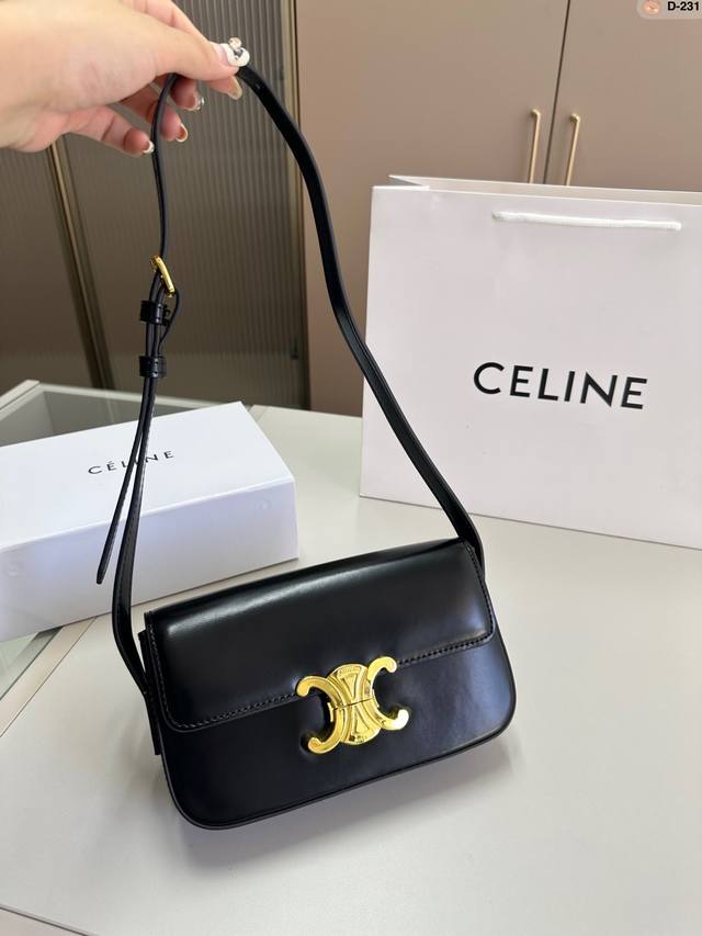 赛琳 凯旋门腋下包 Celine满足日常所有需求 简直能装下整个世界 D-231尺寸19×12折叠盒