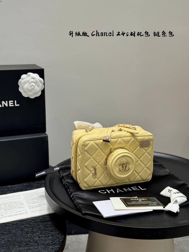 金银 其他色 折叠礼盒 升级版！ Chanel香奈儿 24S 相机包 单肩包斜挎包链条包 一眼沦陷的相机包 今年新款、真的很像相机，中间镜头还能打开变成 鏡子，