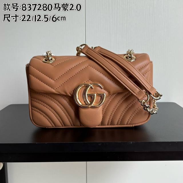 升级版实拍# 款号：837 棕尺寸：22 12.5 6Cmg家马蒙再出新款Marmont 系列 火爆！