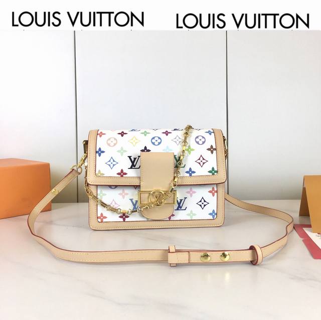 Lv M45958中號手袋 路易威登經典 Dauphine 手袋系列新作：2025 村上隆系列，出自女裝藝術總監 Nicolas GhesquièRe 之手的改