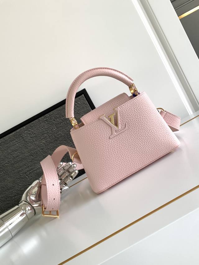 特级原厂 M24729 粉色 动态芯片版 皮料是意大利A级皮料是在于品质、五金、面料、手工、油边、A级出品 尺寸:21X14X8Cm