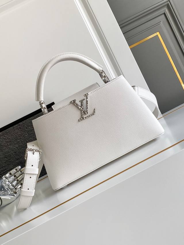 特级原厂 M24672 白色 动态芯片版 皮料是意大利A级皮料是在于品质、五金、面料、手工、油边、A级出品 尺寸:28X16X9Cm