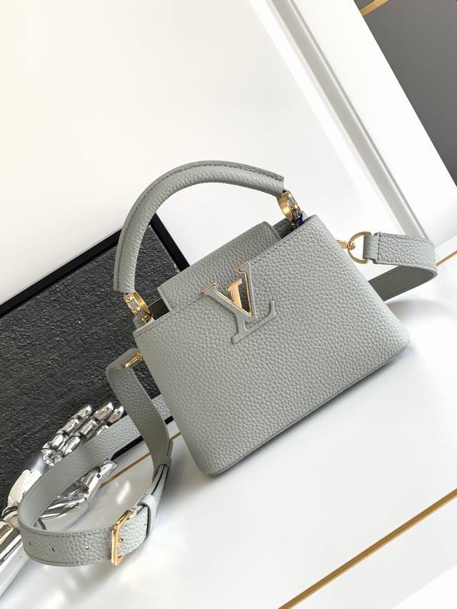 特级原厂 M24729 浅灰 动态芯片版 皮料是意大利A级皮料是在于品质、五金、面料、手工、油边、A级出品 尺寸:21X14X8Cm