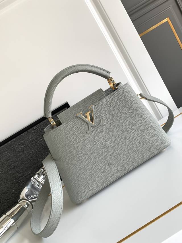 特级原厂 M24728 浅灰 动态芯片版 皮料是意大利A级皮料是在于品质、五金、面料、手工、油边、A级出品 尺寸:27X18X9Cm