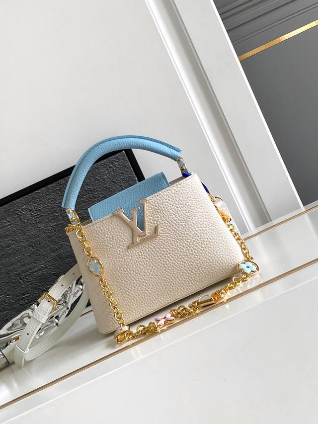 特级原厂 M23953 珍珠白 动态芯片版 皮料是意大利A级皮料是在于品质、五金、面料、手工、油边、A级出品 尺寸:21X14X8Cm